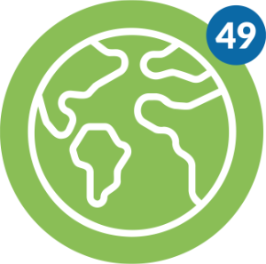 49 countries across 5 continents